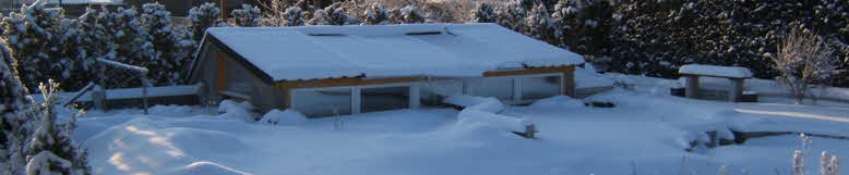 Schildkrtenhaus im Winter
